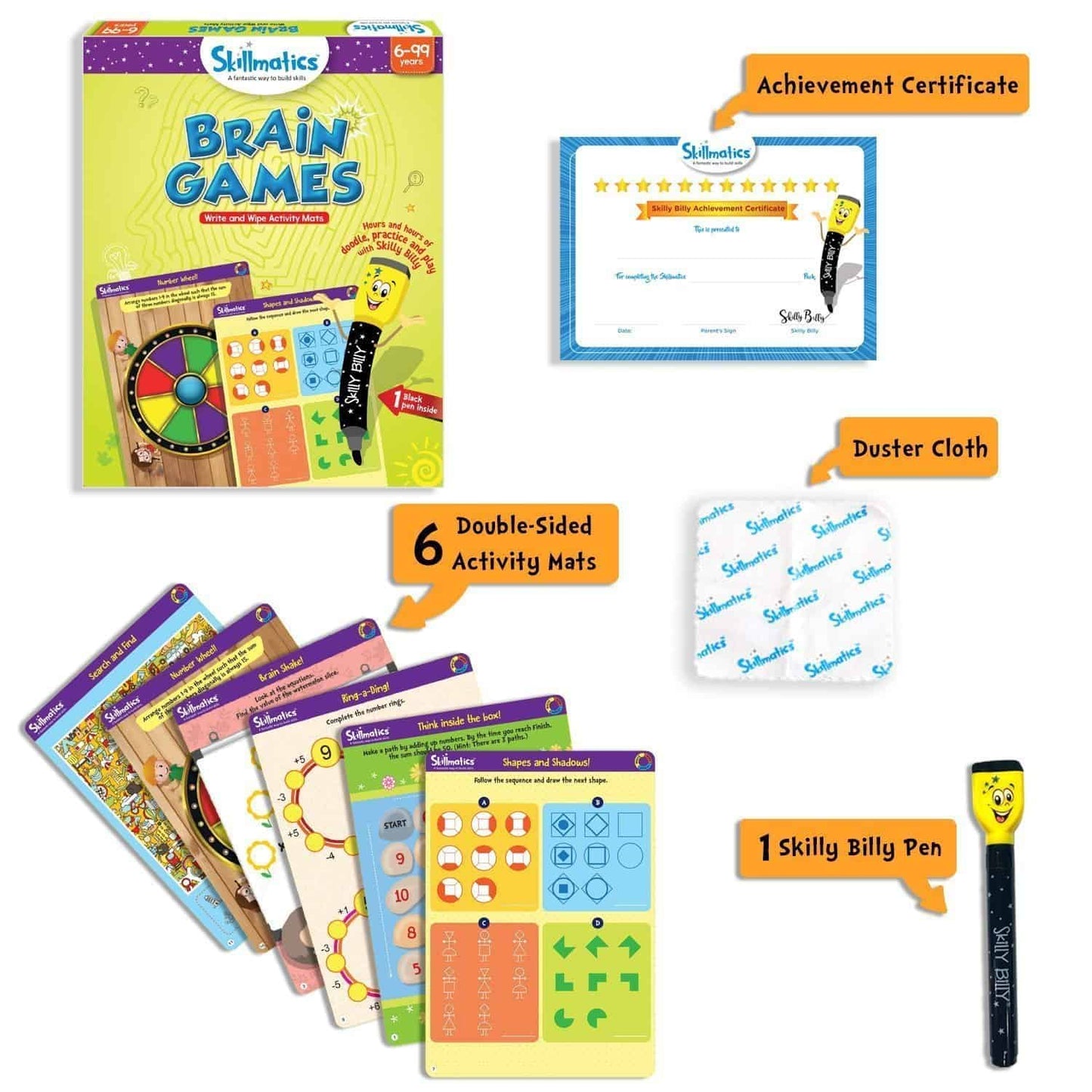 Skillmatics Brain Games - Teach Children Think and Reason Approach - Educational Activity Games for Kids